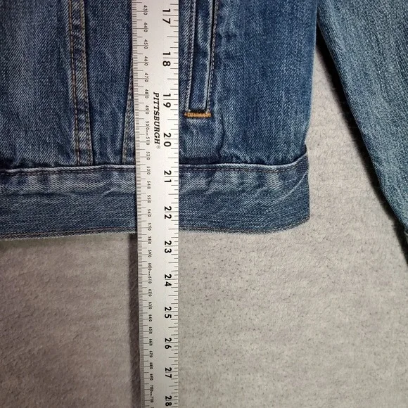 Levi's Women Jacket Small Blue Denim Trucker Babe Long Sleeve Collar - Picture 3 of 9